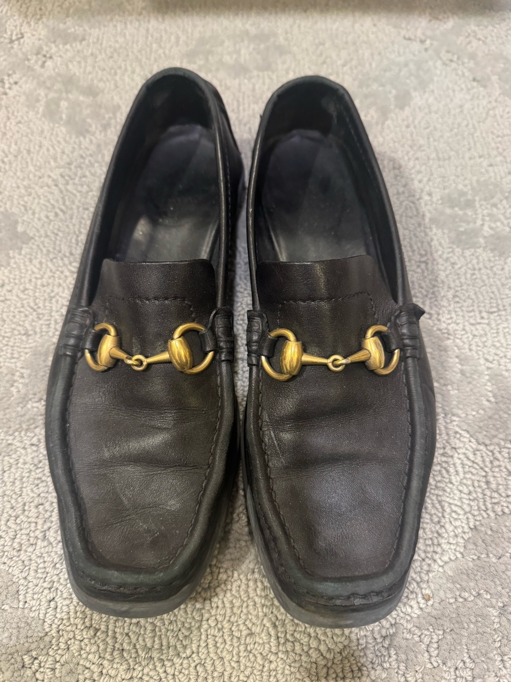 Vintage Black Gucci Loafers